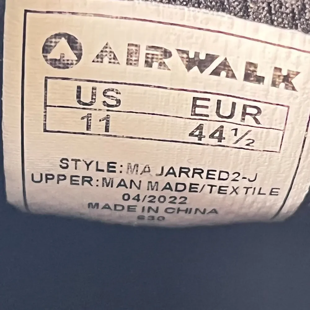 Airwalk Brown Low Top Casual Skate Shoes Sneakers MAJARRED2-J Men's Size 11